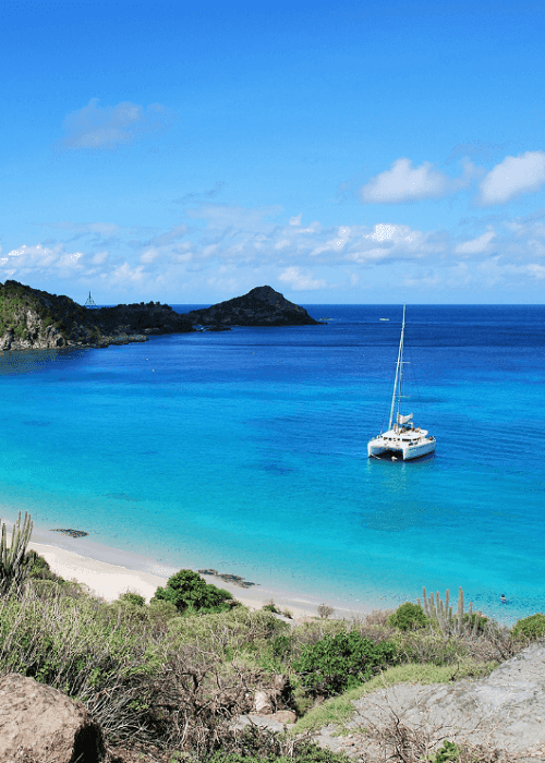 Colombier, white sand and sunsets